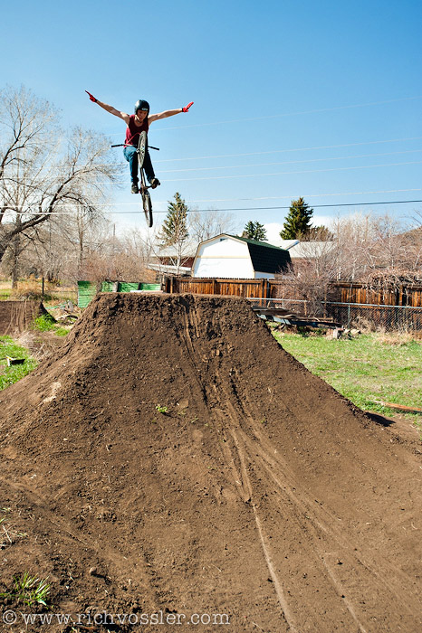 bmx dirt jumps backyard